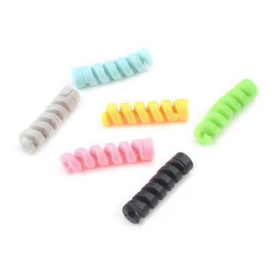 

US 10Pcs Random Color for Apple iPhone 8 X USB Saver Charger Cable Protector