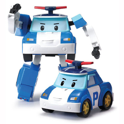 

Silverlit toys deformation of the police car Perry toys cartoon peripheral robot - Mark deformation robot deformable SLVC83307