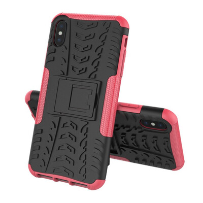 

Fivice iPhone XS Max 65 inch Case TPU anti-fall tire pattern back clip bracket phone case