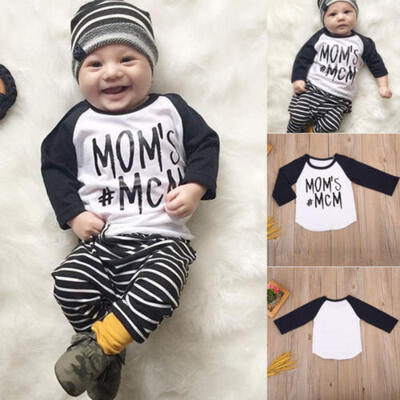 

UK Stock Toddler Baby Boys Cute Tops Tee Cotton T-shirt Long Sleeve Clothes 1-6Y