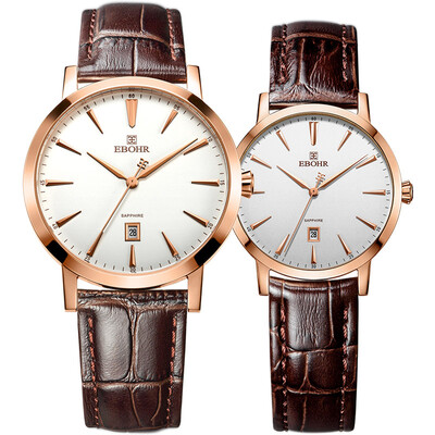 

According to wave (EBOHR) watch era element series fashion wild white belt quartz couple table male watch 50180134