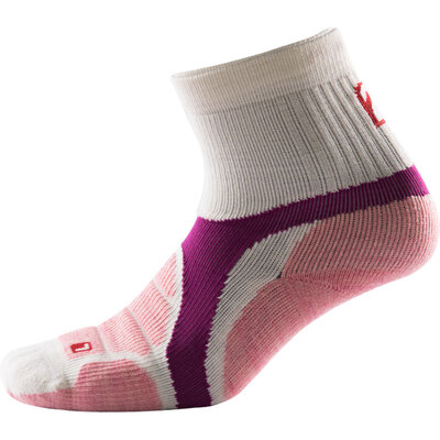 

Sai Le Zealwood professional outdoor hiking foot climbing function sports socks T1 series new white pink 1620S code a pair of