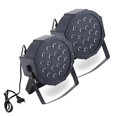 

2pcs 18W LED RGB Stage Par Light DMX-512 Control Lamp for Disco DJ