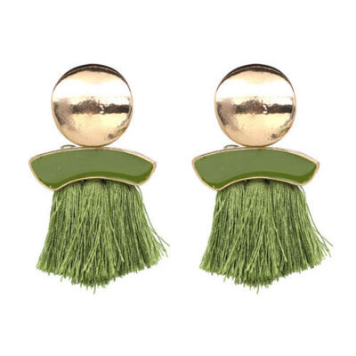 

1 Pair Elegant Women Fashion Jewelry Rhinestone Ear Crystal Tassel Earrings
