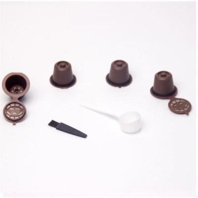 

4x Refillable Reusable Coffee Capsules Pods For Nespresso Machines Spoon F9J7