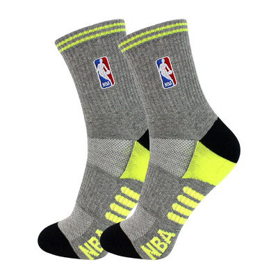 

NBA носки мужские профессиональные баскетбольные спортивные носки удобные хлопковые носки 1 двойная установленная сетка дышащая подошва ног эластичная повязка вышивка логотипы NBA модели в сером / черном / зеленом