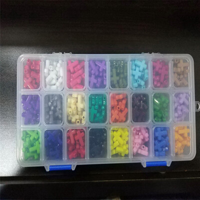

PH PANDAHALL 480 Pcs 24 Mixed Color Opaque Chunky Acrylic Cross Beads For Jewelry Making