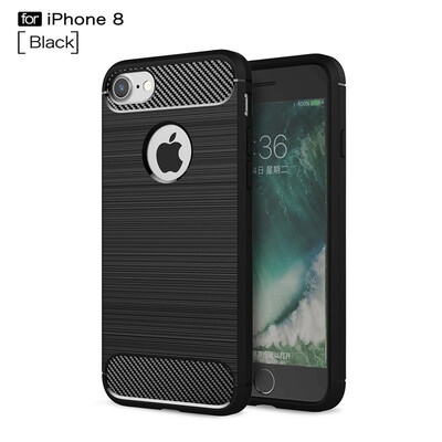 

Fivice iphone 8 case Luxury brushed carbon fiber TPU soft shell