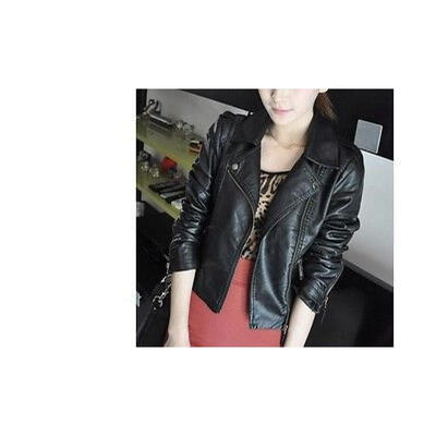 

Women Leather Jackets Coat Clothing Motorcycle Coats Stand-Collar Cool Plus Size