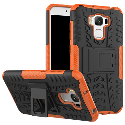 

Fivice Zenfone 3 max 55" ZC553KL Case TPU anti-fall tire pattern back clip bracket phone case