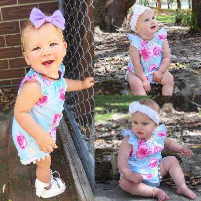 

Newborn Baby Girls Floral Romper Jumpsuit Bodysuit Kids Clothes Outfit Sunsuit