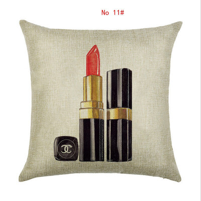 

Cushion cover 45cm45cm Womens shoes&cosmetics linencotton pillow case sofa cushion case square decorative pillow cover