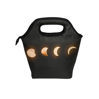 

Insulated Lunch Tote Bag Changing Moon Travel Picnic Lunch Handbags Portable Zipper Lunch Bag Box