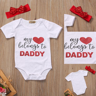 

WXFUS Newborn Baby Boy Girls Cute Romper Jumpsuit Outfits Set Bodysuit Headband
