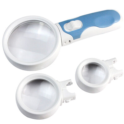 

MIXOUT Miyot 5x 10x 16x Interchangeable Combination Magnifier Read News Jewelery Identification With LED Light