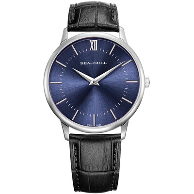 

Seagull (SeaGull) watch slim hand on the chain small seconds machine mechanical male watch white sticks stick brown belt 519.12.6003