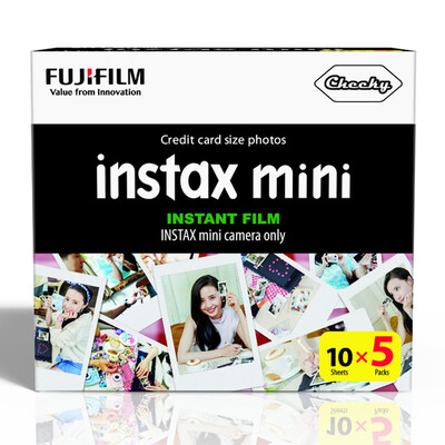 

FUJIFILM INSTAX фотокамера MINI фотобумага (пленка) белая сторона (5 пакетов)