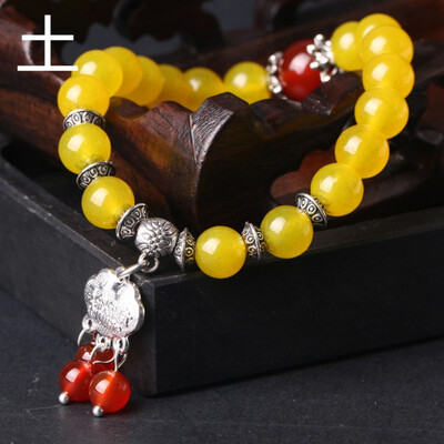 

Natural jewelry five lines transfer pearl sands blue sand stone womens bracelet red agate bracelet