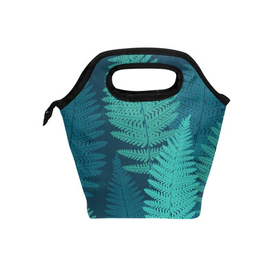 

Lunch Bag Tote Bag Green Leaves Travel Picnic Organizer Lunch Holder Handbags Lunch Bag Box