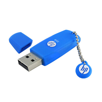 

HP 32GB USB20 U disk v188w blue environmental protection rubber U disk