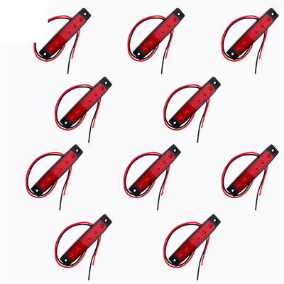 

10PCS YWXLight LED Truck Bus Trailer Side Marker Indicators Light Tail Taillight Brake Stop Lamp DC 24V