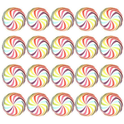 

100pcs Rainbow Paper Cake Cupcake Cup Cases Baking Muffin Dessert Wedding Party