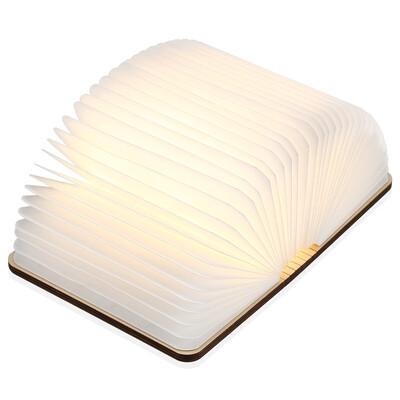 

M - 001 USB Rechargeable Warm White LED Wooden Folding Mini Book Shape Light Desk Night Lamp for Living Room Christmas Decor