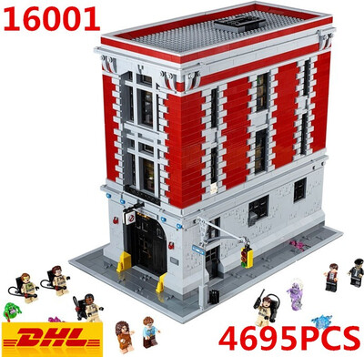 

LEPIN 16001 Ghostbusters Firehouse Headquarters brinquedos Model set Legoing 75827 Building Kits Blocks Bricks
