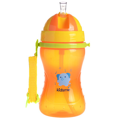 

Kiss me (kidsme) baby does not leak straw tube strap portable 360ML (orange)