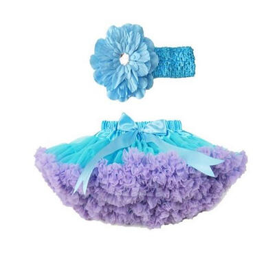 

Buenos Ninos Girl's Tutu Chiffon Petticoat Set with Flower Headband
