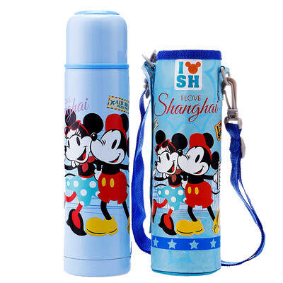 

Disney Bullet Stainless Steel Insulation Cup Student Children's Cup Walking Cup Outdoor Sports Belt Kettle 4650-1 Yellow Pooh 500ml Glove Set