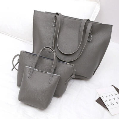

3pcs Women Leather Handbag Lady Shoulder Bags Tote Purse Messenger Satchel Set
