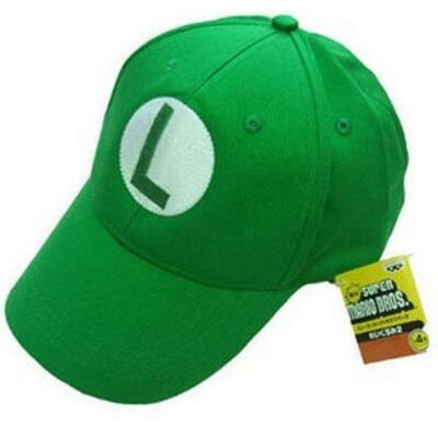 

NEW Super Mario Bros Anime Cosplay Kids Adout Hat Luigi  Cap