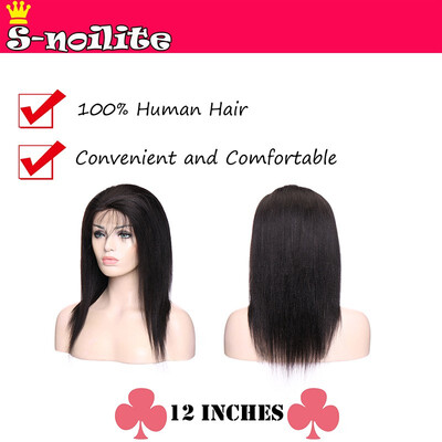 

10-22 Inches Lace Front Human Hair Wigs Extensions Straight Virgin Human Hair Wigs With Hair Wigs For Women With Baby Hair
