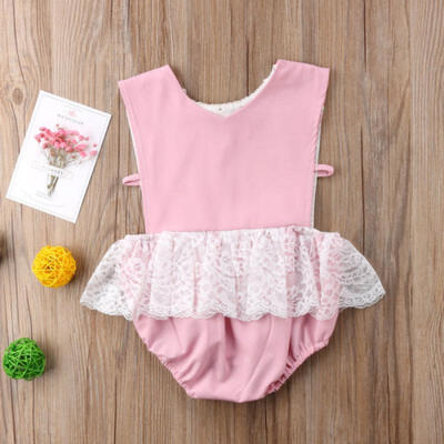 

Cute Newborn Infant Baby Girl Lace Dress Floral Romper Jumpsuit Bodysuit Outfits