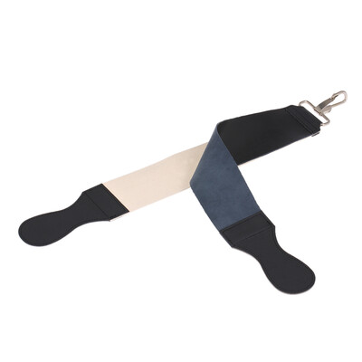 

Pro Barber Mens Shaving Leather Strap Strop Belt Barber Straight Razor Strop Cowhide Sharpening Shaving Strap Black