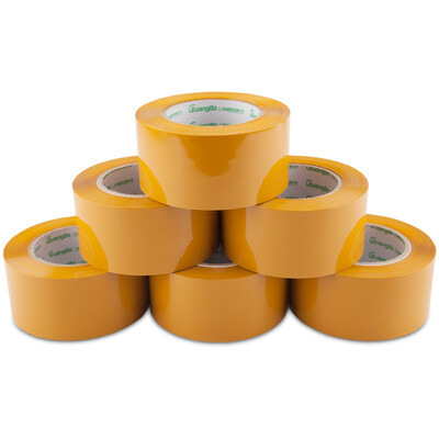 

GuangBo 6 package 60mm 150y meters yellow sealed wide tape tape office stationery FX-77