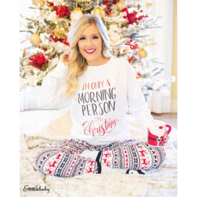 

Women Ladies Christmas Pajamas Lounge Adult Xmas Sleepwear Nightwear Tops Pants