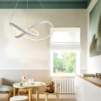 

Modern Nature White LED Pendant Light Chandelier Ceiling Lighting Fixture for Living Kitchen Kids Bedrooms Dining Room