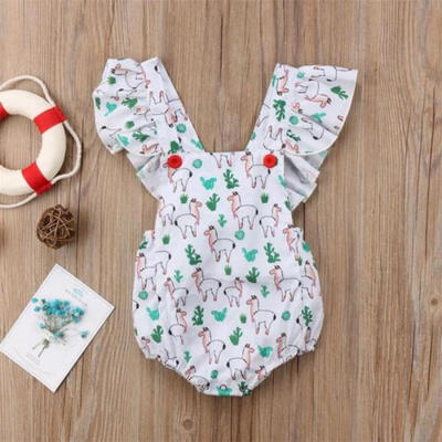 

Newborn Toddler Baby Girls Summer Clothes Romper Sheep Bodysuit Sunsuit Outfits