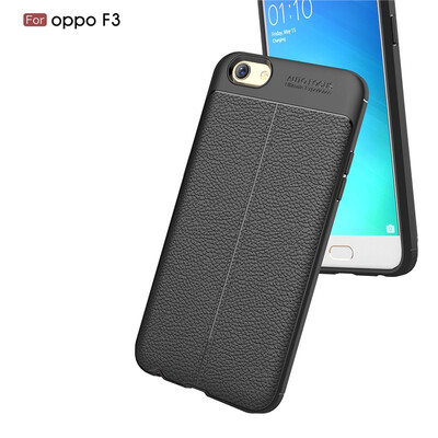 

Fivice OPPO F3A77 case Luxury leather TPU silicone anti-fall soft shell phone case