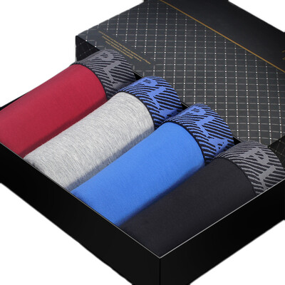 

PLAYBOY Men's Underwear 4 Pack Gift Set Cotton Boxer Briefs