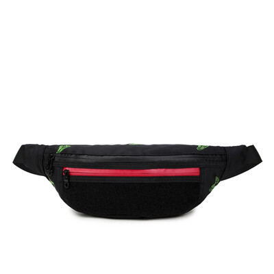 

Jingdong supermarket Qingqi who trend chest bag shoulder bag sports male walking waist bag riding fitness chest chest package 1272 purse black