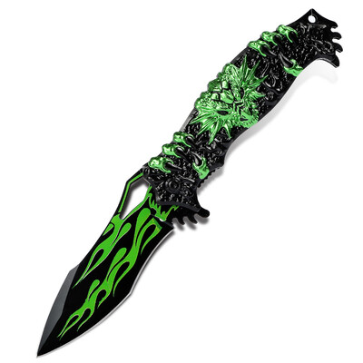 

Mountain hole hole outdoor folding knife leading collection camping anti-knife tactical knife self-defense knife multi-function outdoor survival knife CM8012 green