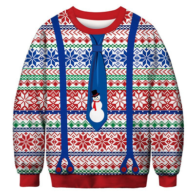 

2018 New Mens&Womens Christmas Collection 3D Printed Sweater Mens Hoodie Long Sleeve Womens Pullover BFT035