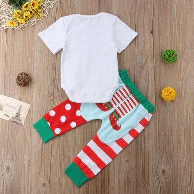 

Newborn Infant Baby Girl Christmas Clothes Jumpsuit Romper Bodysuit Pant Outfits