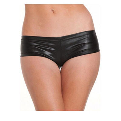 

New Ladies Women Metallic Hot Lycra Wet Look Shiny Pants Shorts Hot Pants Briefs