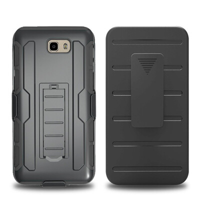 

Fivice Samsung J7 Prime Case TPU armor anti-drop mobile phone outdoor bracket back clip PC shell phone case