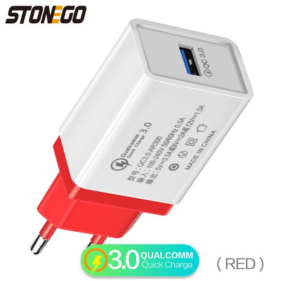 

STONEGO Quick Charge Charger QC 30 18W USB Wall Charger Fast Charging with Smart IC