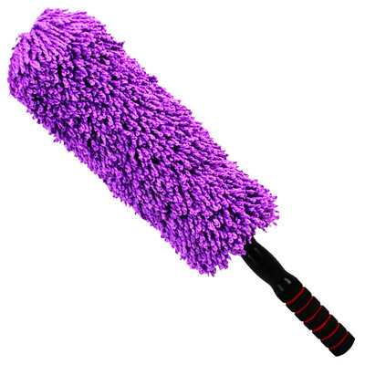 

Good weather car retractable super fiber nano car wash wax drag car tweezers car wash supplies round wax brush purple car supplies